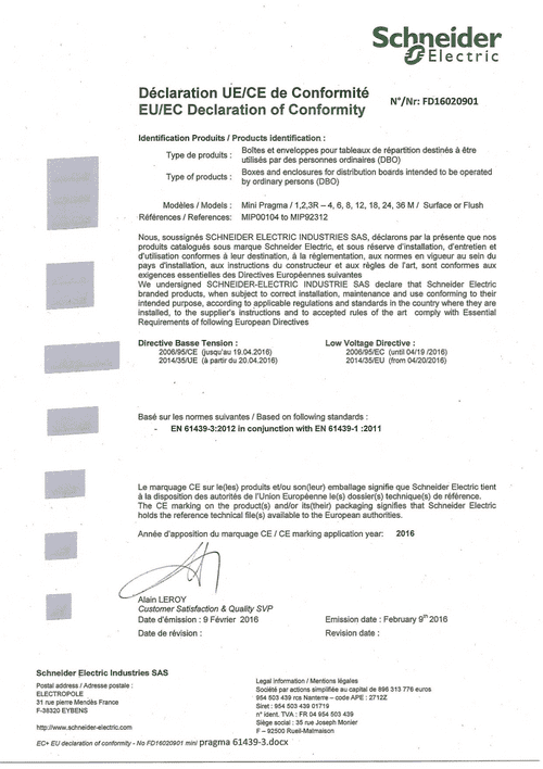 Podgląd Deklaracja zgodności Mini Pragma