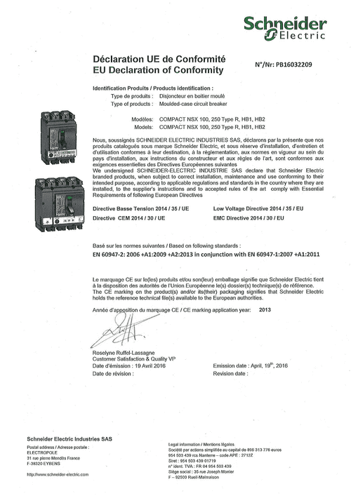 Podgląd Deklaracja zgodności NSX 100-250A R HB1 HB2