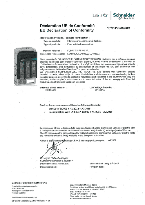 Podgląd Deklaracja zgodności ISFT160