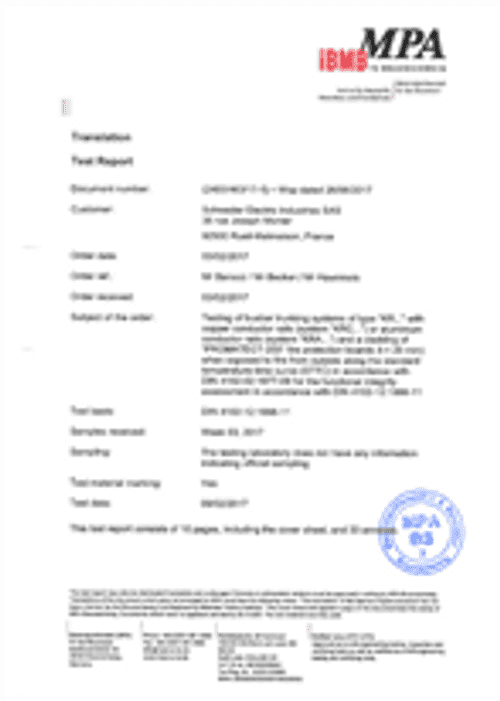 Podgląd Certyfikat badanie E90 DIN 4102-12 Canalis KR