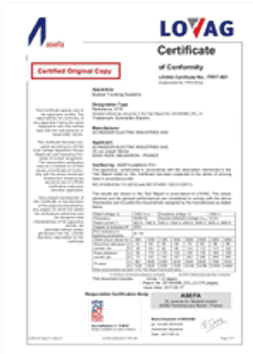 Podgląd Certyfikat zgodności IEC 61439-6 Canalis KTA