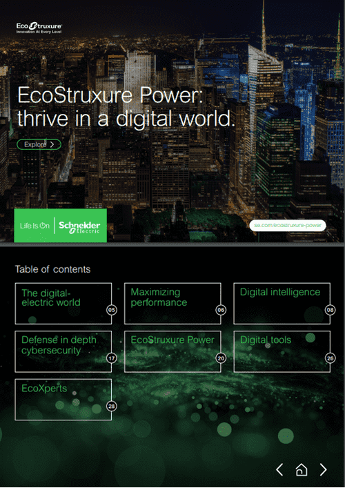 Podgląd Broszura cyfrowe rozwiązania EcoStruxure Power