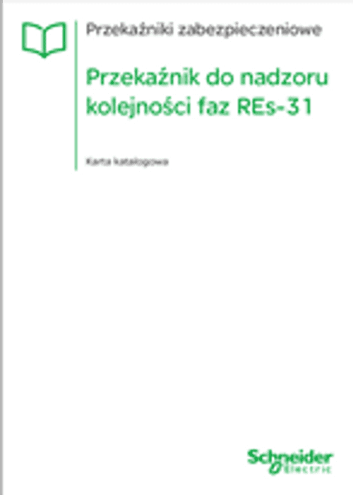 Podgląd Karta katalogowa przekaźnik do nadzoru kolejności faz REs-31