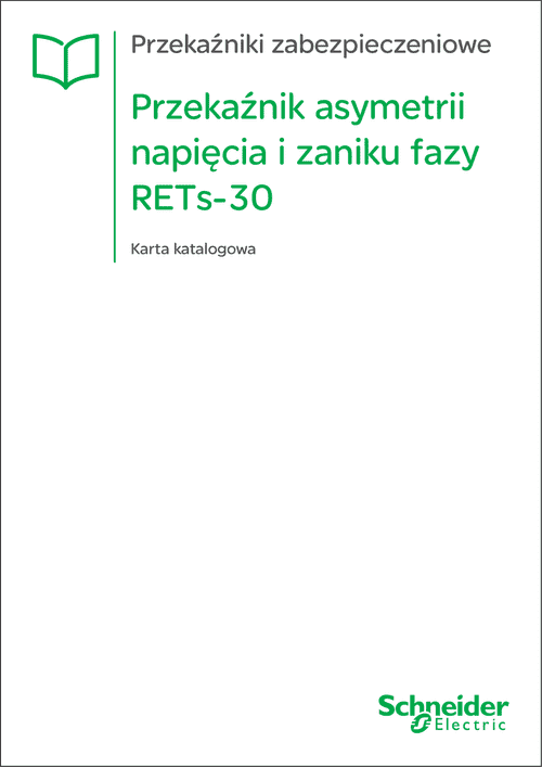 Podgląd Karta katalogowa przekaźnik asymetrii napięcia i zaniku fazy RETs-30