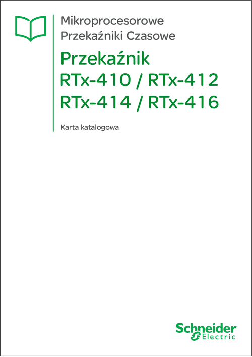 Podgląd Karta katalogowa mikroprocesorowe przekaźniki czasowe RTx-410 RTx-412 RTx-414 RTx-416