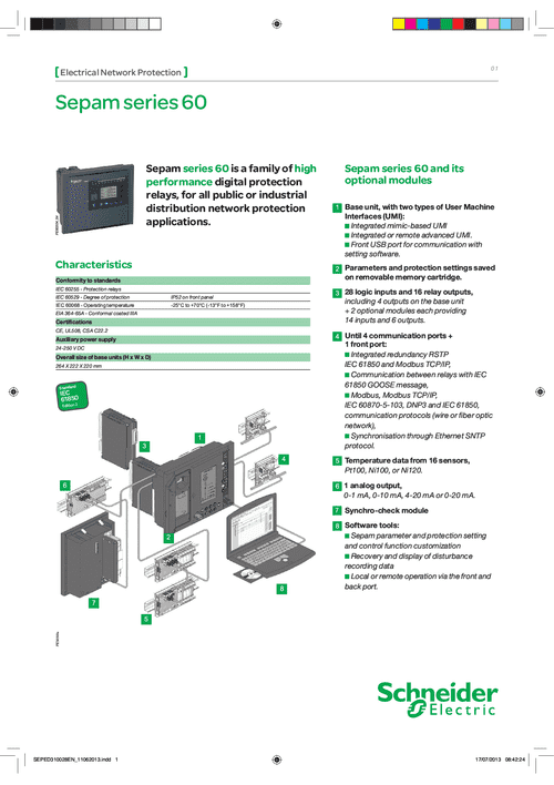 Podgląd Broszura techniczna Sepam 60