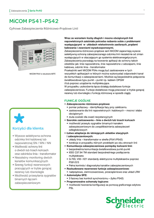 Podgląd Katalog Micom P541 P542