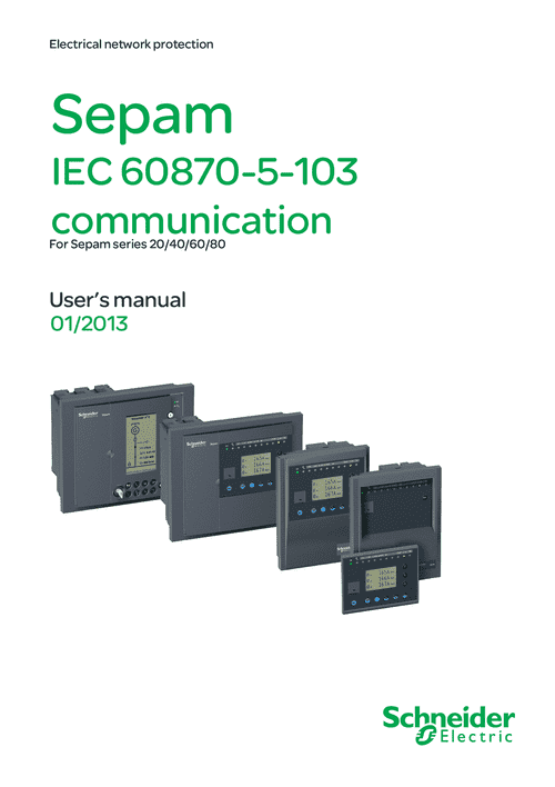 Podgląd Poradnik Sepam protokół IEC 60870-5-103