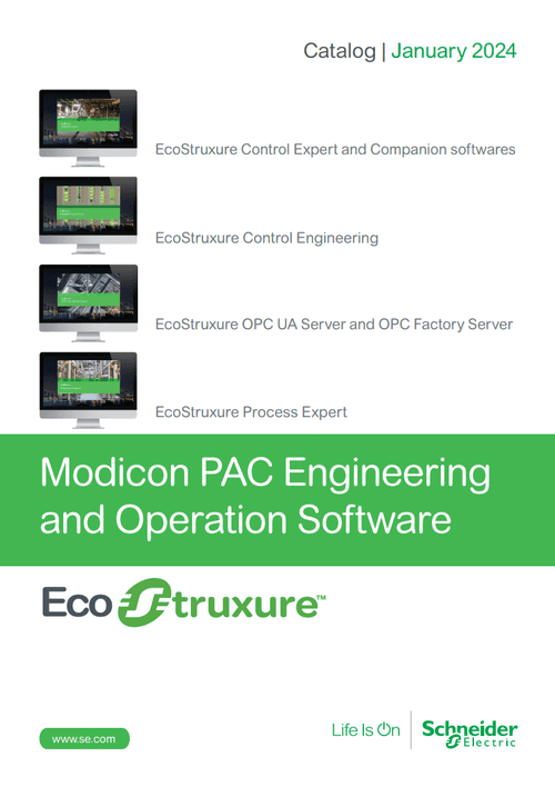 Podgląd Katalog EcoStruxure Control Expert oraz EcoStruxure OPC UA Server Expert