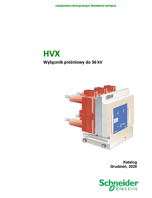 Podgląd Katalog wyłączników próżniowych HVX do 36kV