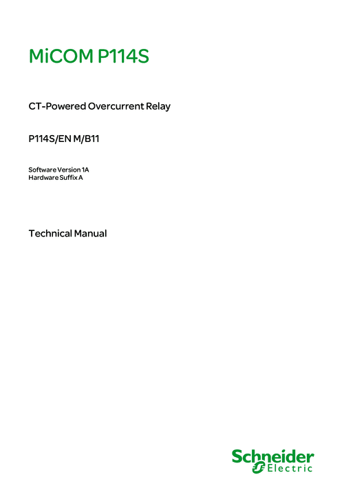 Podgląd Instrukcja MiCOM P114S