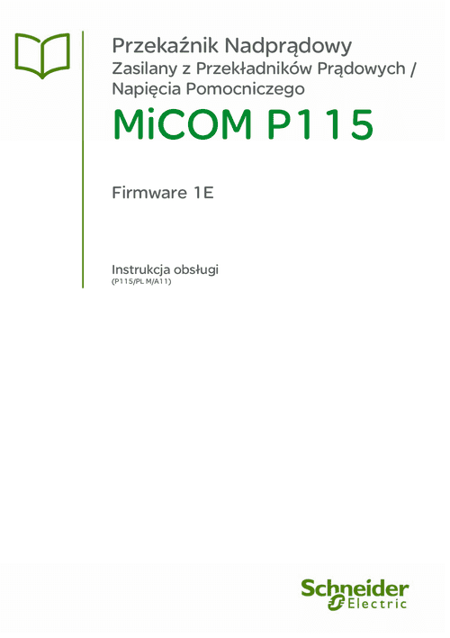 Podgląd Instrukcja MiCOM P115