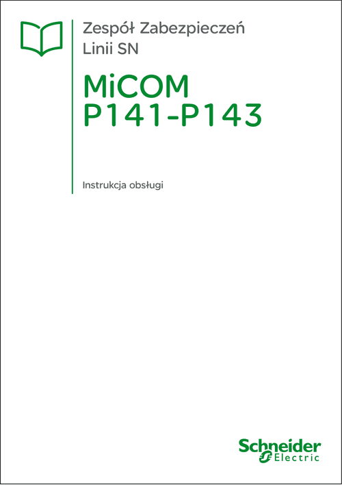 Podgląd Instrukcja MiCOM P141-P143