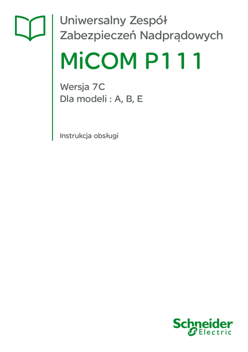 Podgląd Instrukcja MiCOM P111 werscja 7C
