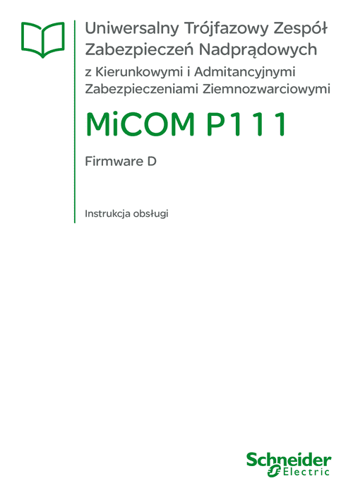 Podgląd Instrukcja MiCOM P111 wersja D