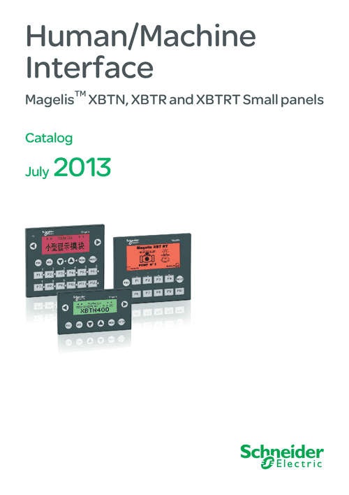 Podgląd Katalog panele graficzne HMI MagelisTM XBTN, XBTR i XBTRT